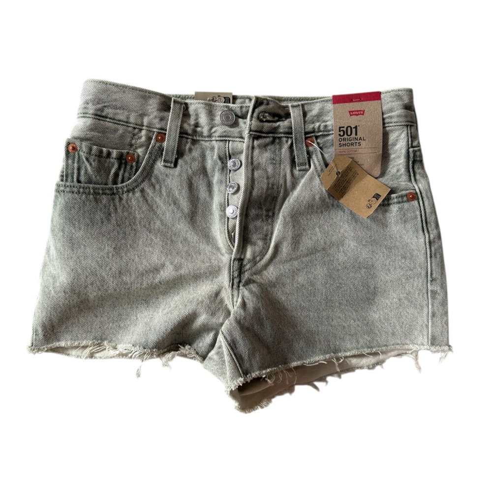 Levi's 501 Women's Light Green-ish Denim Shorts